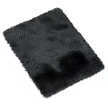 Black Fluffy Square Rug with Soft Plush Texture and Luxurious Appearance 3d model