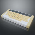 Vintage Computer Keyboard With Classic Beige And White Design And Retro Key Layout