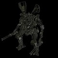 Detailed Robotic Biomechanical Creature Design With Complex Mechanical Joints Weapon Appendages And Metal Structure 3d model