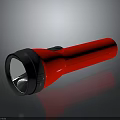 Red And Black Handheld Flashlight Design With Bright Beam And Durable Body 3d model