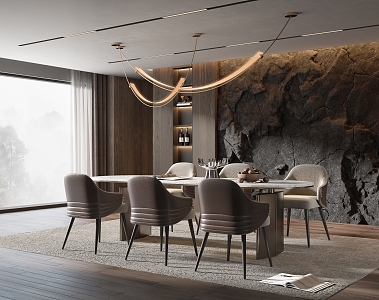 Modern Minotti Restaurant 3d model