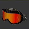 Stylish Ski Goggles With Black Frame Red Reflective Lens And Comfortable Strap For Outdoor Sports