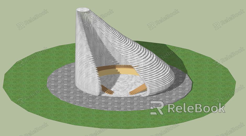 Modern Pavilion Landscape Pavilion Seat model