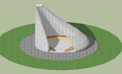 Modern Pavilion Landscape Pavilion Seat 3d model