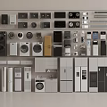 Diverse Household Appliances Collection Featuring Washing Machines Refrigerators Air Conditioners And Microwaves