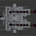 Intricate Mechanical Sculpture With Gears And Metal Components On Glass Platform
