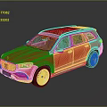 Luxury Red SUV With Black Roof And Silver Alloy Wheels On Reflective Surface