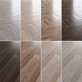 Wood Floor Combination Fishbone I-shaped Shop Herringbone Shop Oak Matte Wood-grain Brick 3d model