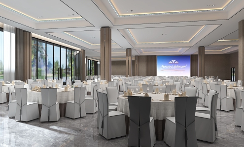 Modern Ballroom 3d model