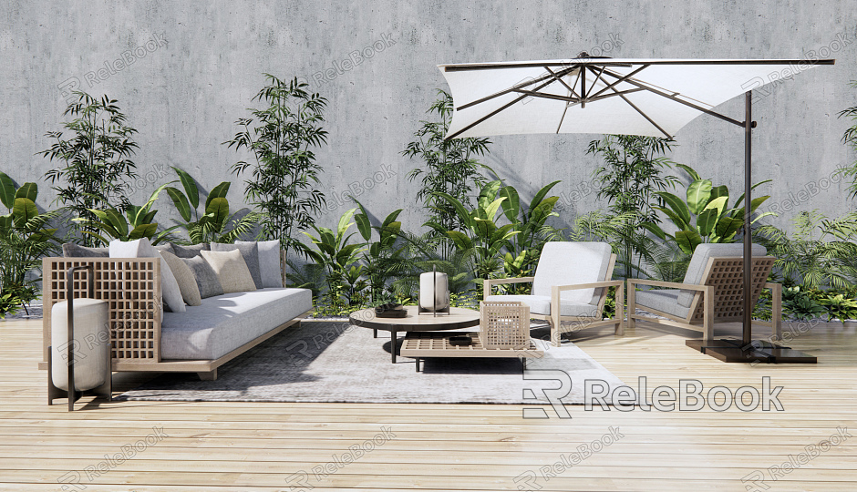 New Chinese Style Outdoor Sofa model