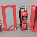 Fire hydrant fire fighting equipment dry powder fire extinguisher 3d model