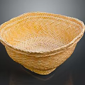 Handwoven Natural Storage Basket Square Shaped with Intricate Weave Pattern for Home Use