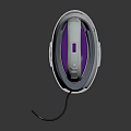 Modern White And Purple Electric Iron With Transparent Cover And Portable Design For Household Use