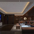 KTV Interior Design With Comfortable Sofa TV Screens And Wine Racks 3d model