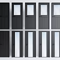 Various Styles of Modern Black Hinged Doors With Glass Panels And Panel Designs