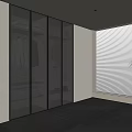 Cloakroom Wardrobe Lazy Sofa Floor Lamp Minimalist Cloakroom 3d model