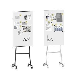 Modern Whiteboard Activity Whiteboard Office Whiteboard Blackboard Post-it Notes 3d model