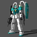 Intelligent Machine With Turquoise And White Mechanical Design Featuring 3D Rendered Arms And Equipment Structure