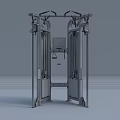 Professional Gym Fitness Equipment With Metal Frame Black Panels Handles And Control
