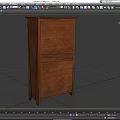 Vintage Wooden Curio Cabinet Featuring Glass Doors Drawers And Display Storage