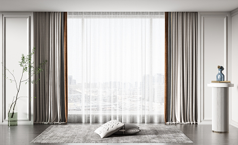 Modern Curtains 3d model