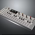 Professional Audio Mixer Console With Multiple Faders Knobs And Display Screen