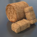 Organic Hay Bales In Cylindrical And Square Shapes For Agricultural Use