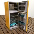 Old Refrigerator Combination Realistic Electrical Appliances Home Appliances Old Home Appliances Old Refrigerator 3d model