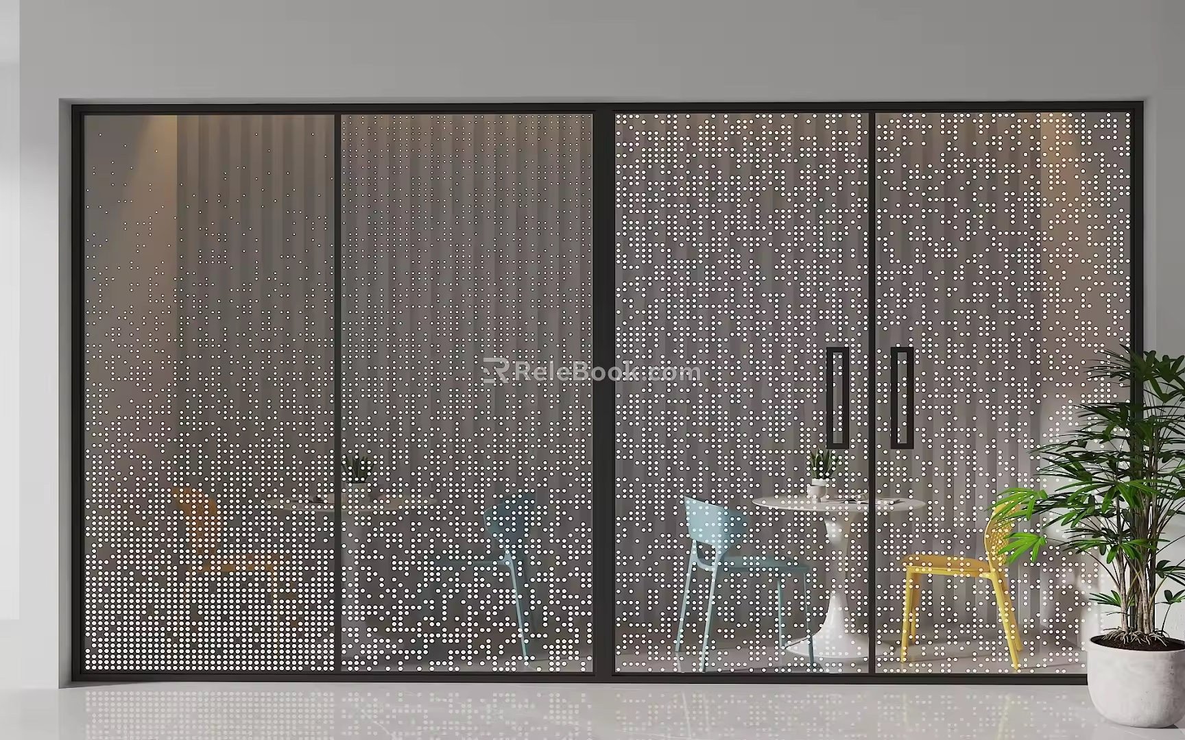 glass partition gradient glass partition gradient office partition glass partition random gradient glass 3d model