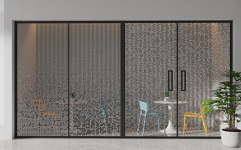 glass partition gradient glass partition gradient office partition glass partition random gradient glass 3d model