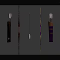 Traditional Archery Weapon Collection with Wooden Bows Arrows and Decorative Quivers