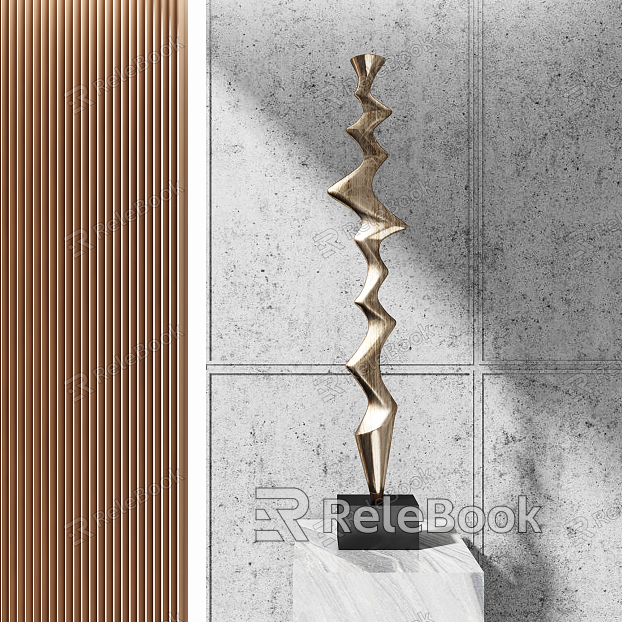 Modern Sculpture Abstract Sculpture Combination model