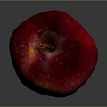 Fresh Red Apple With Glossy Surface And Juicy Appearance On Gray Background