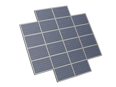 Public Facility Solar Panels Array For Eco Friendly Renewable Energy Generation 3d model