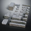 Wooden Stone Building Materials With Various Blocks And Strip Shapes For Construction