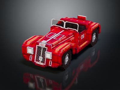 modern toy car pixel car pixel car 3d model