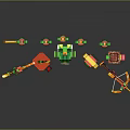 Crossbow Mechanical Crossbow Shift Bow and Arrow Shoot Far Equipment Weapons High-tech Crossbow 3d model