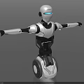 Robot With Segway Base And Extended Arms For Balanced Movement 3d model