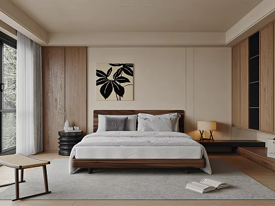 Quiet Bedroom Ancient Home Bedroom 3d model