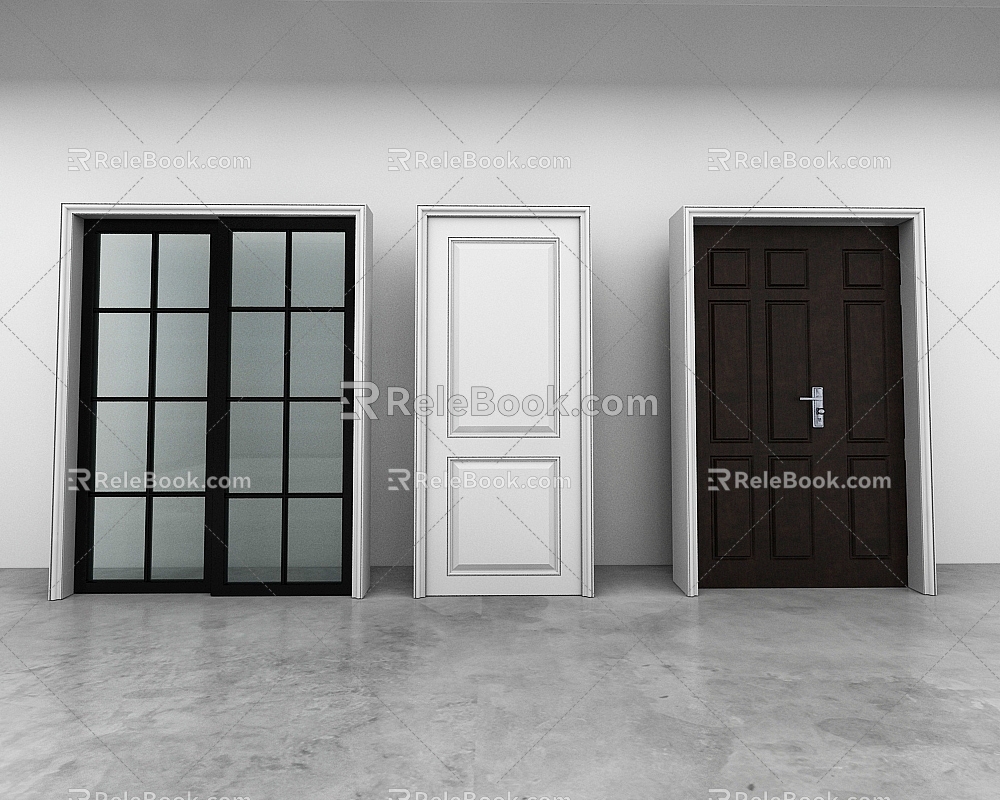 Door combination 3d model