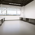 Modern Laboratory Interior With Spacious Open Layout Lab Benches And Large Windows 3d model