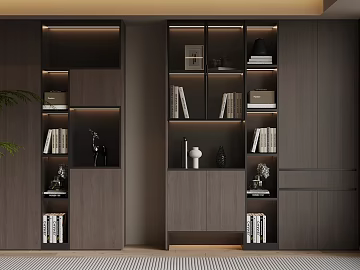 Modern Italian Bookcase Storage Cabinet (ID:ggaeh289192)