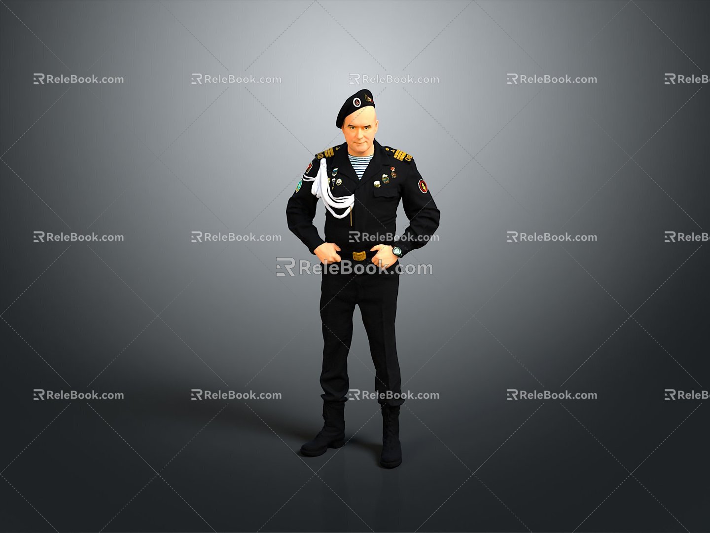 Police officers, civilian police, security, security, soldiers, soldiers, warrior figures 3d model