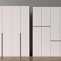 Cream Style Wardrobe Solid Wood Wardrobe Simple Wardrobe 3d model