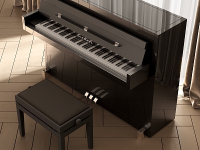 Modern Piano Paint Piano 3d model