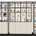 White Modern Display Cabinets With Glass Doors And Various Collectibles Interior Lighting