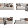 Modern Combination Sofa Multi-Person Sofa Three-Person Sofa Two-Person Sofa 3d model