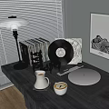 Modern CD Table Lamp Coffee Combo 3d model