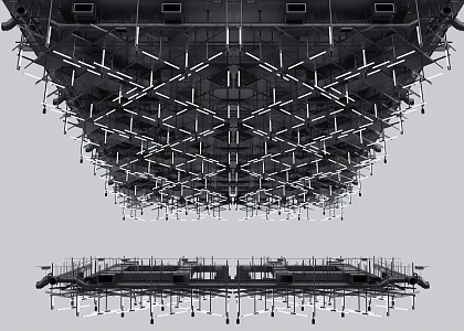 modern industrial ceiling 3d model