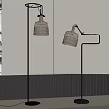 Floor lamp decorative rattan lamp 3d model